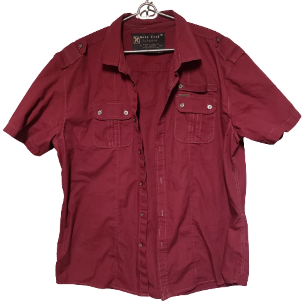 Marc Ecko Cut & Sew Deadly Threads 72nd Division Short Sleeve Button Down 2XL